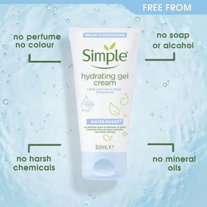 Simple Water Boost Hydrating Gel Cream 50ml •