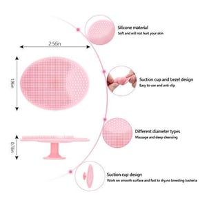 2pcs Silicone Massage Brush - Baby Pink & Baby Blue