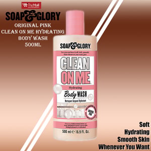 Soap & Glory Original Pink Clean On Me Hydrating Body Wash 500ml •