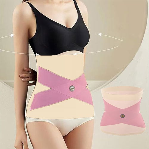 Body Shaper Belt Cross Abdominal Band - Beige XXL