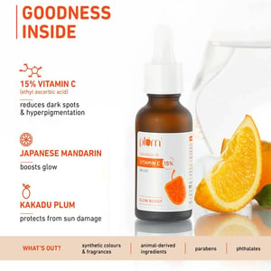 Plum Mandarin And Vitamin C 15% Glow Boost Face Serum 30ml •
