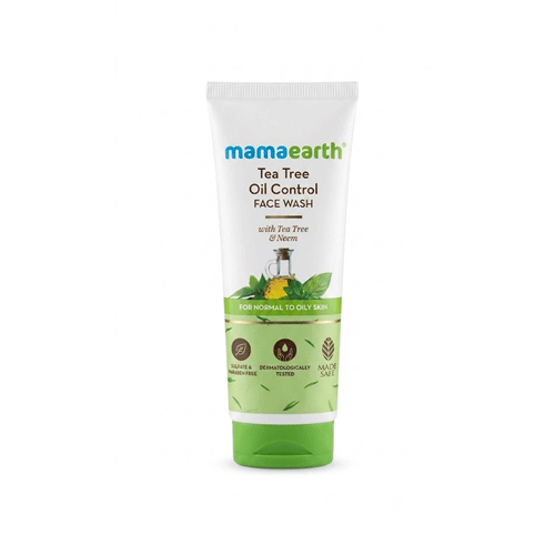Mamaearth Tea Tree Oil Control Face Wash for Normal To Oily Skin 100ml •