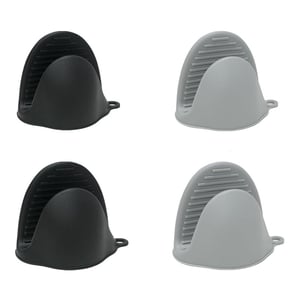 Silicone Heat Resistant Gloves 1 Pair - Black