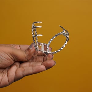 Round Shape Rhinestone Metal Hair Clip - Cristal