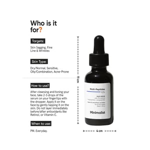 The Minimalist Multi Peptides 10% Face Serum 30ml •