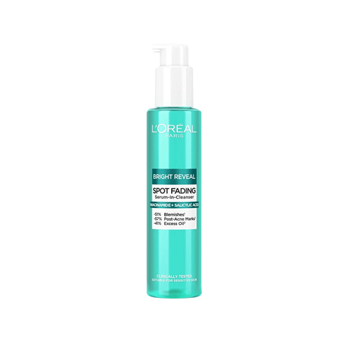 Loreal Paris Bright Reveal Spot Fading Serum In Cleanser For Sensitive Skin 150ml •
