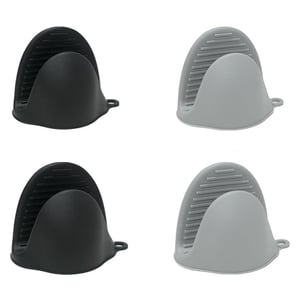 Silicone Heat Resistant Gloves 1 Pair - Gray