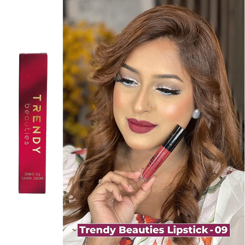 Trendy Beauties Waterproof Liquid Matte Lipstick - 09