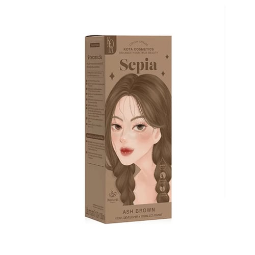 Kota Sepia Hair Color 100ml - Ash Brown •