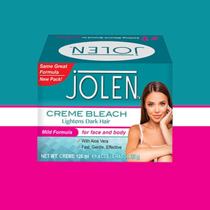 Jolen Creme Bleach Lightens Dark Hair 125ml - Mild Formula  •