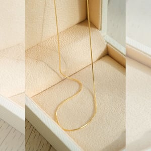 Herringbone Pattern Necklace - Thin