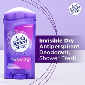 Lady Speed Stick Antiperspirant Deodorant Invisible Dry Shower Fresh 39.6g •