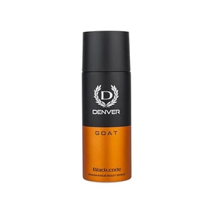 Denver Black Code Deodorant Body Spray 150ml - Goat •