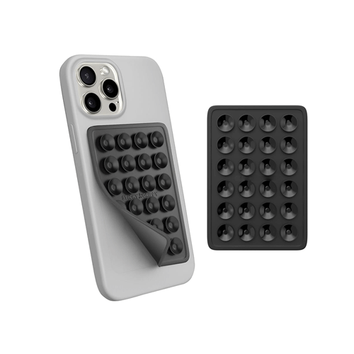 Adhesive Silicone Suction Phone Holder - Black