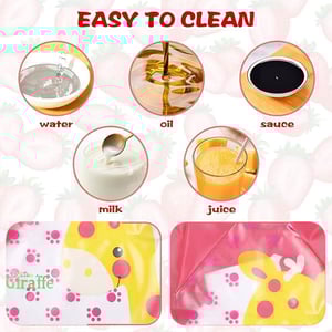 Semi Transparent Bib Apron - Pink Giraffe