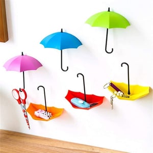 Umbrella key Hanger - Sky Blue Bright Green Purple