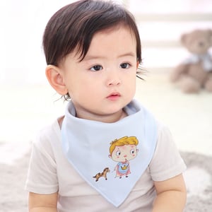 Triangular Double-Layer Baby Bib 5pcs Set - Colours