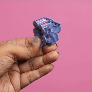 Cherry Blossom Hair Clip - Purple Gray