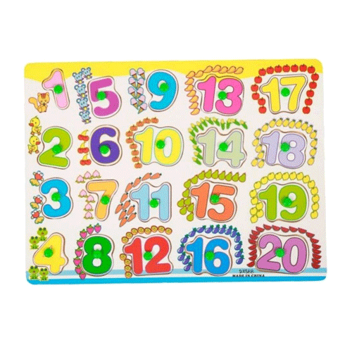 Colorful Wooden 3D Learning Board - Number