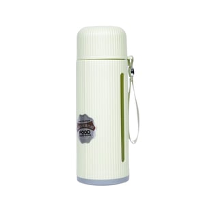 Glass Water Bottle 550ml - Green •