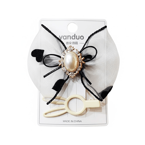 Yanduo Hair Clip 2pcs Set - White