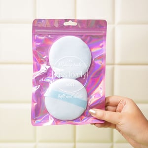 Kiss Lovely 2pcs Soft Makeup Puff Set - Sky Blue Set