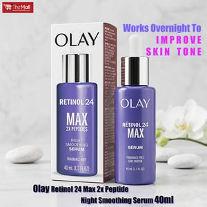 Olay Retinol 24 Max 2x Peptide Night Smoothing Serum 40ml •