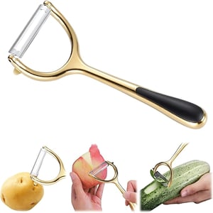 Stainless Steel Fruit & Vegetable Peeler - Golden