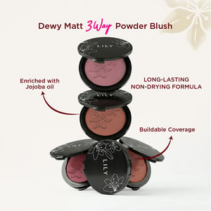 Lily Dewy Matt 3 Way Powder Blush 10g - Bloom 501