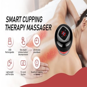 Intelligent Breathing Cupping Massage Instrument - Black