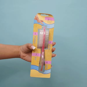 Plastic Foot File Double sided 4 in 1 Washable Foot Brush - Pink