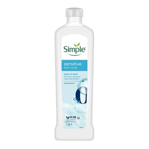 Simple Kind To Skin Sensitive Bath Soak 1L  •