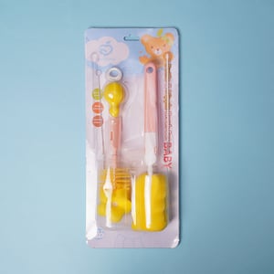 applebear Bottle & Nipple Brush Set - Pink