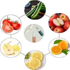 Multi-Purpose Fruit Peeler & Cutting Knife - White