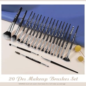 MAANGE Makeup Brush 20pcs - Black