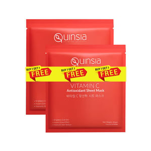Quinsia Vitamin C Antioxidant Sheet Mask 30g (Buy 1 Get 1 Free)