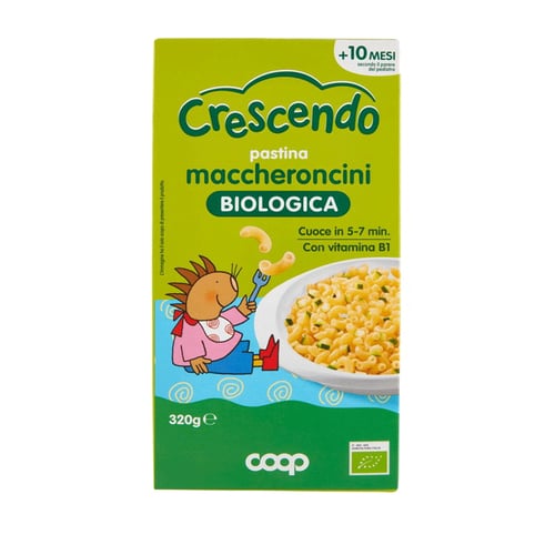 Coop Crescendo Pastina Maccheroncini Pasta (10+months) 320g•