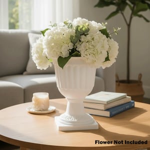 Classic White Pedestal Vase