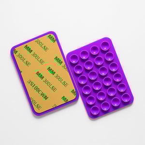 Adhesive Silicone Suction Phone Holder - Purple