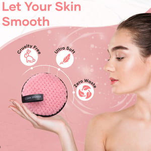 Clean Sponge Makeup Remover Puff - Pink