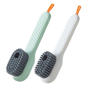 Shoe Cleaning Brush With Liquid Dispenser - White