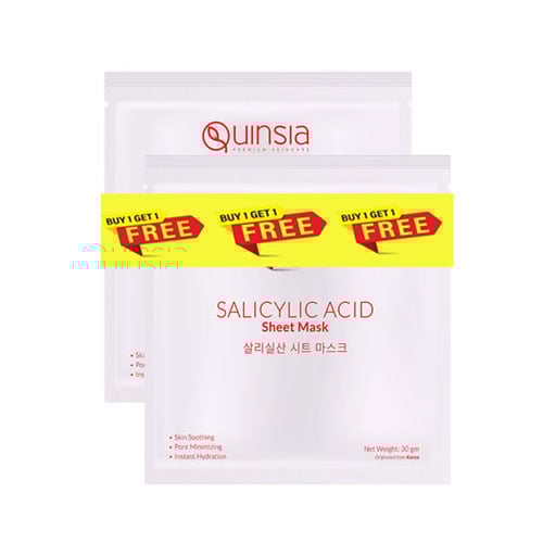 Quinsia Salicylic Acid Sheet Mask 30g (Buy 1 Get 1 Free)