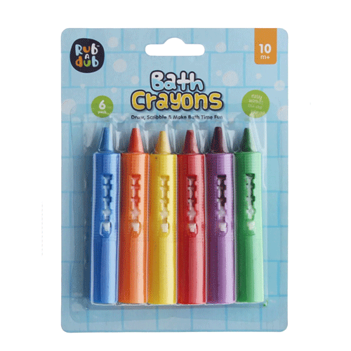 Rub A Dub Bath Crayons 10M+ 6 Pack