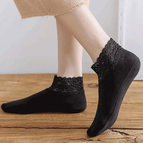 Breathable Lightweight Floor Socks - Black
