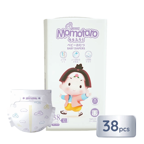 Momotaro Baby Diapers XL (12-17kg) 38pcs •