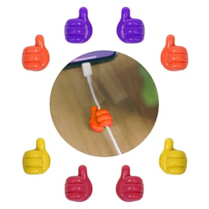 Adhesive Thumb Shape Cable Holder - Orange