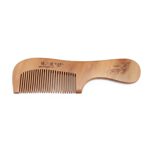 Wooden Hair Comb - Phoenix