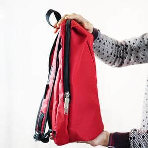 Stripelnc Mini Travel Backpack - Red