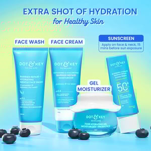 Dot & Key Blueberry Hydrate Barrier Repair Sunscreen SPF 50+ with Hyaluronic and Ceramides PA+++ 80g•