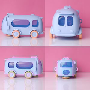 Cute Bus Water Pot For Kids - Baby Blue